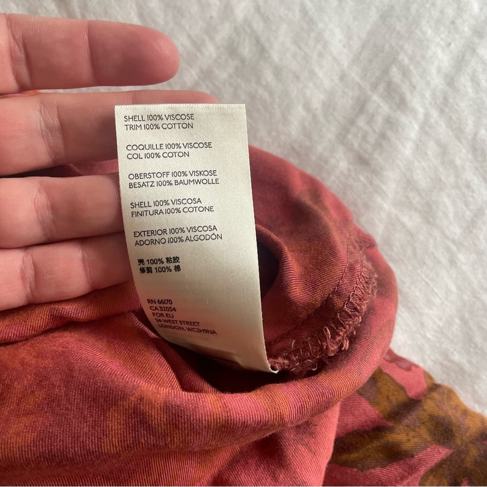ANTHROPOLOGIE Halie Dolman-Sleeve Button Down Collared Floral Top - Picture 14 of 14